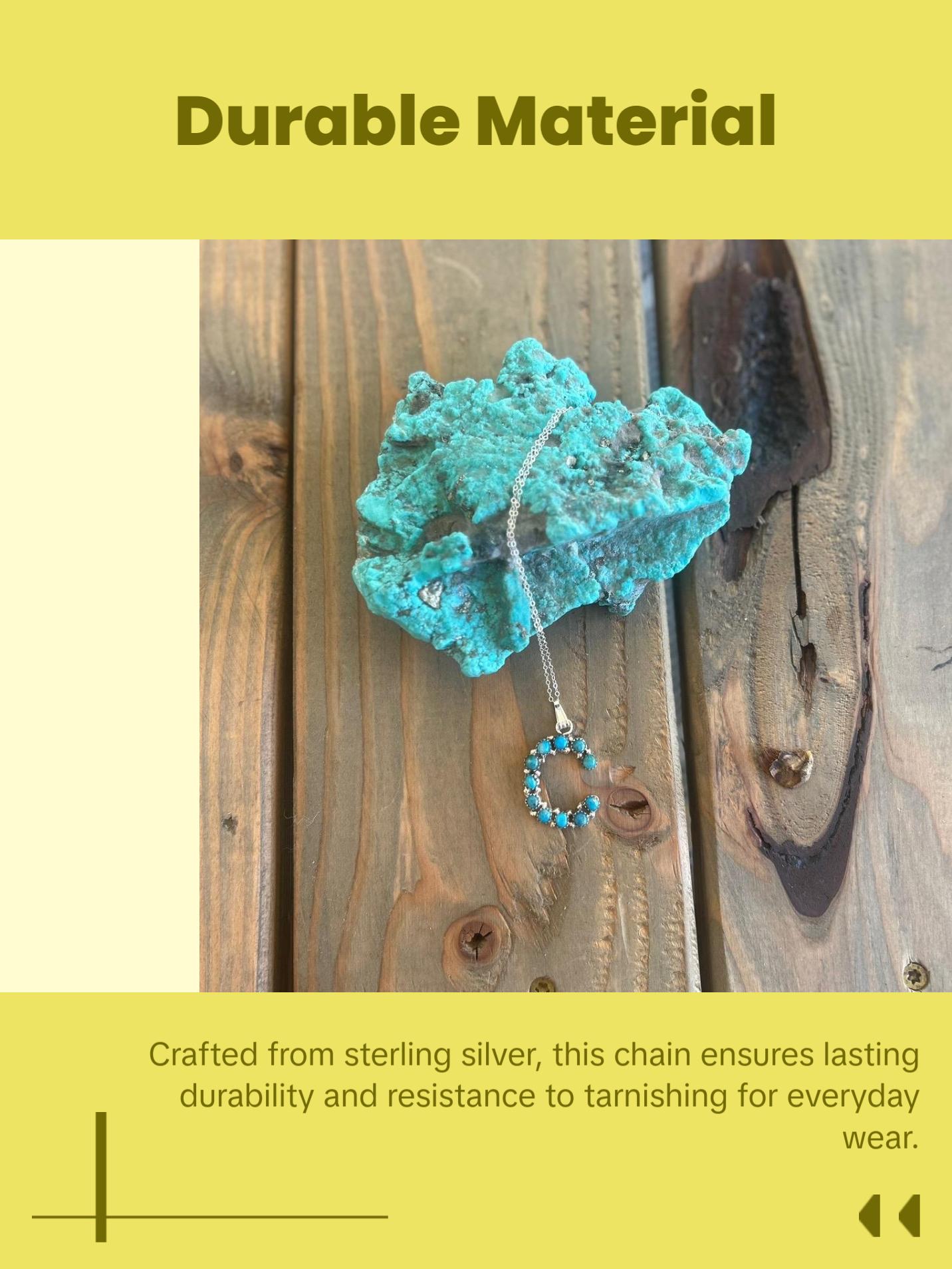 Kingman Turquoise Initial Necklace