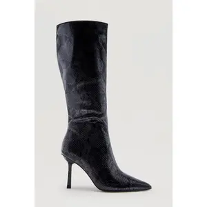 Fuse Stiletto Knee High Boots - Black 8