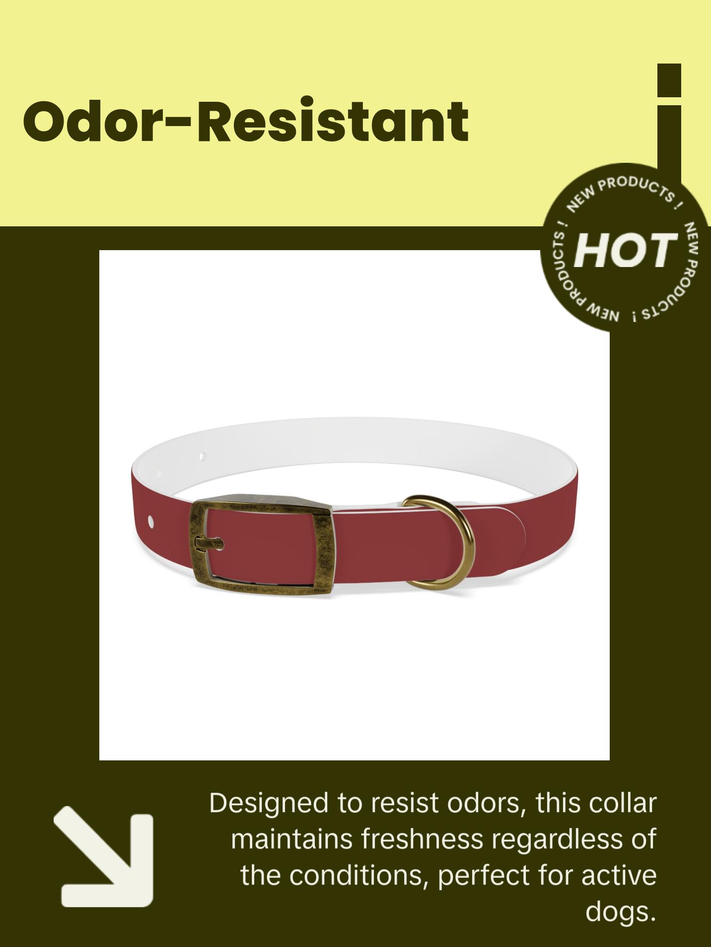 Classic Red Waterproof Dog Collar