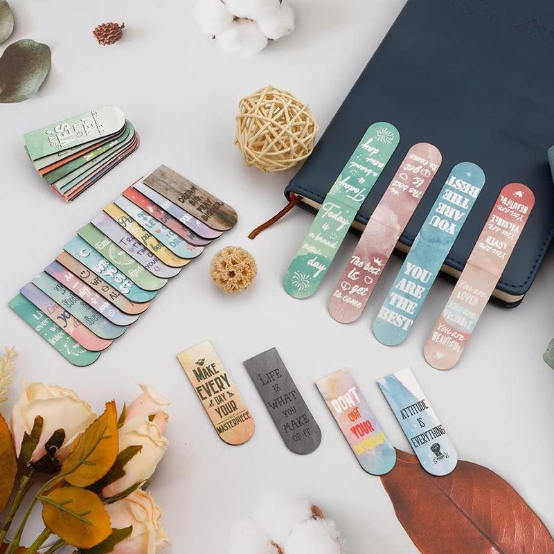 30PCS Cute Magnet Bookmark Clips for Women, Men, Kids  Teachers  Graduation Inspirational Bookmarks