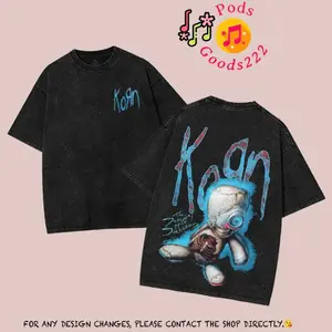 Korn The Serenity Of Suffering Doll Washed T-Shirt, Hoodies, Sweatshirt Vintage Washed Heavy Cotton Oversize Unisex Nu Metal Dark Gothic Rock Streetwear Casual graphic tee