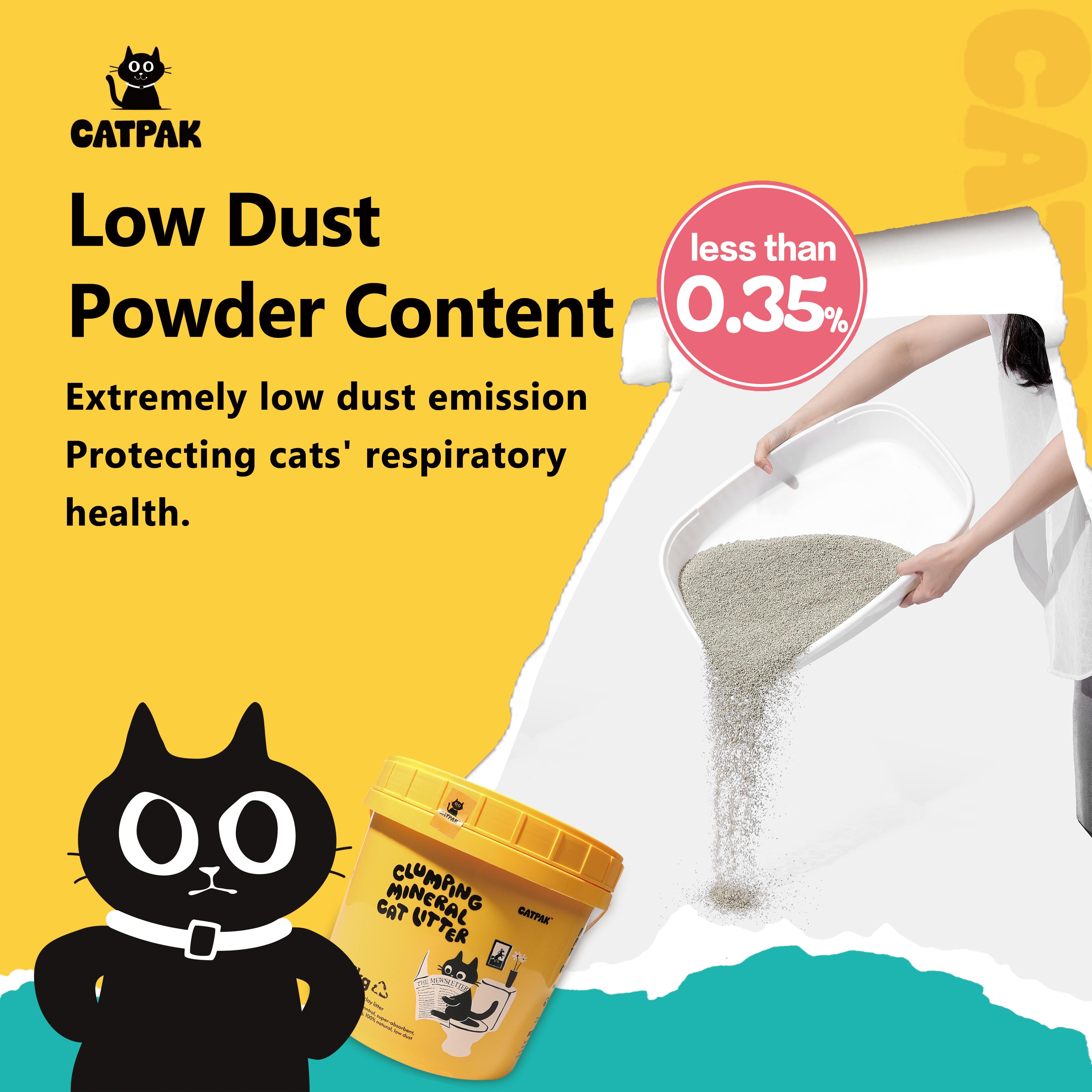 BUY 2 GET 2 FREE! CATPAK Universal Mineral Cat Litter Tub Pack, 4×5KG Tubs, Fast Clumping, Highly Absorbent, Low Dust, Strong Odor Control, Recyclable Packaging