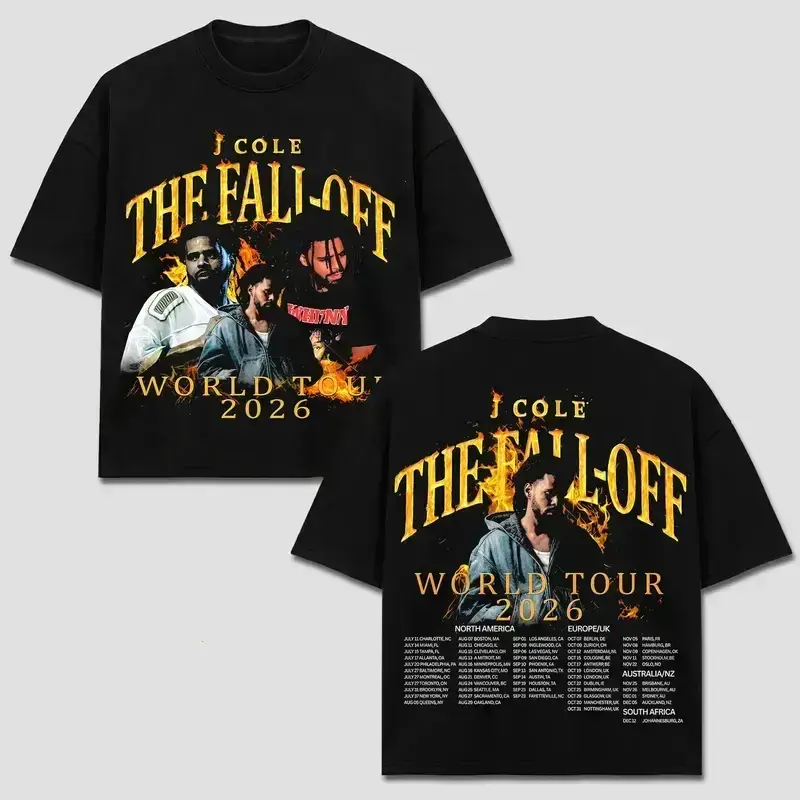 [FREE SHIP] J Cole World Tour T-Shirt, The Fall Off Album Tee, Dreamville Hip Hop Graphic, Vintage Bootleg Rap Style Gear, Its Boy Fan Gift