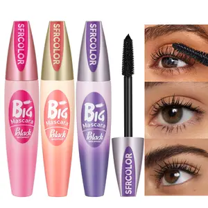 QIUFSSE 3pcs Long-Lasting & Waterproof Mascara Set in Black, Volumizing, Lengthening, Clump-Free for Dramatic Lashes