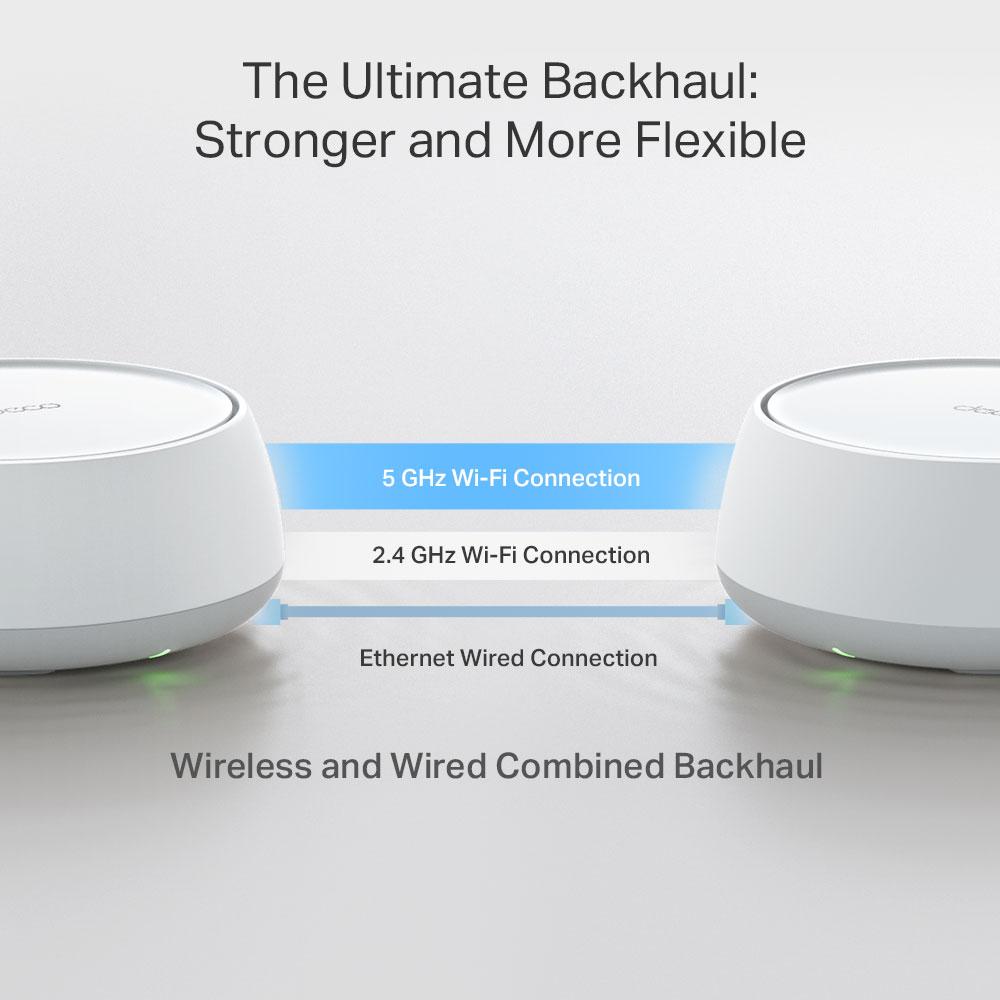 TP-Link Deco BE25 (3-Pack) Deco 7 BE5000 Dual-Band Wi-Fi 7 Mesh System | 4-Stream 5 Gbps, 240 Mhz | Covers up to 6,600 Sq.Ft | 2X 2.5G Ports Wired Backhaul | VPN,MLO, AI-Roaming, HomeShield,