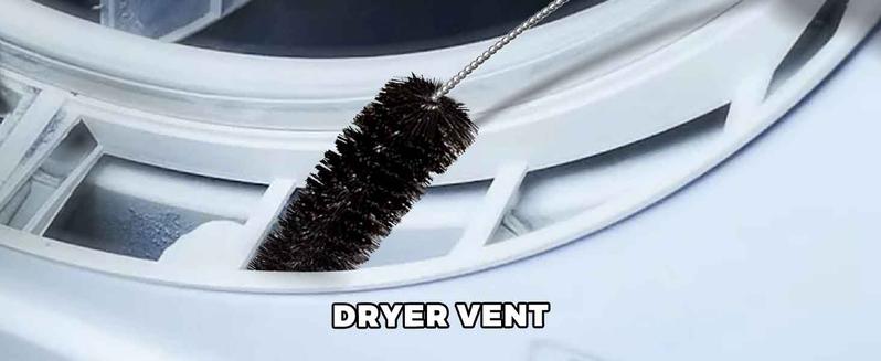 2 Pieces Dryer Vent Cleaner Kit Dryer Lint Vacuum Attachment, Dryer Vent Cleaning Lint Remover 1 Hoses + 1 Lint Brush Tools for Home Improvement Trap Cleaner Long Flexible