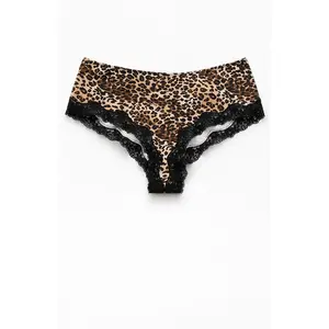 John Galt Women's Leopard Bikini Boxer Underwear