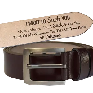 Naughty Gift for Him, Personalized Leather Belt, Funny Handmade Men’s Accessory, Unique Anniversary or Valentine’s Day Present for Husband or Boyfriend, Custom Keepsake Belt