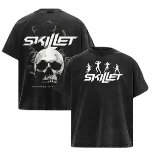 Vintage Skillet Whispers In The Dark Skull Rose T Shirt Full Size Hoodie, Vintage Band Shirts Casual Comfort Cotton Fabric Fit Top , Top Men's and Women's Clothing . G