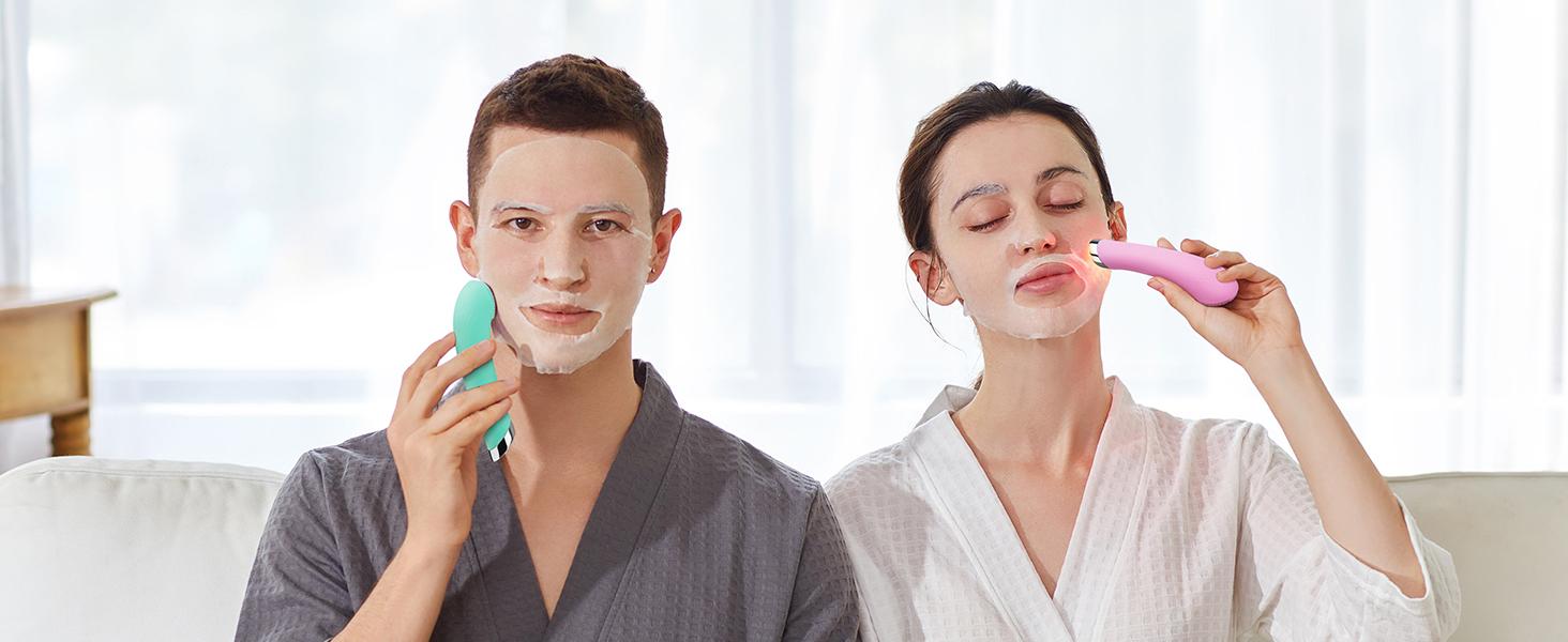 Facial Cleansing Brush, PRITECH Heatable Vibrating Face Scrubber with Massage, Silicone Face Scrubber for Women & Men, Electric Facial Cleanser for Deep Cleansing, Gentle Exfoliating (Pink) Facial Cleansing Brush, PRITECH Heatable Vibrating Face Scrubber with Massage, Silicone Face Scrubber for Women & Men, Electric Facial Cleanser for Deep Cleansing, Gentle Exfoliating (Pink)