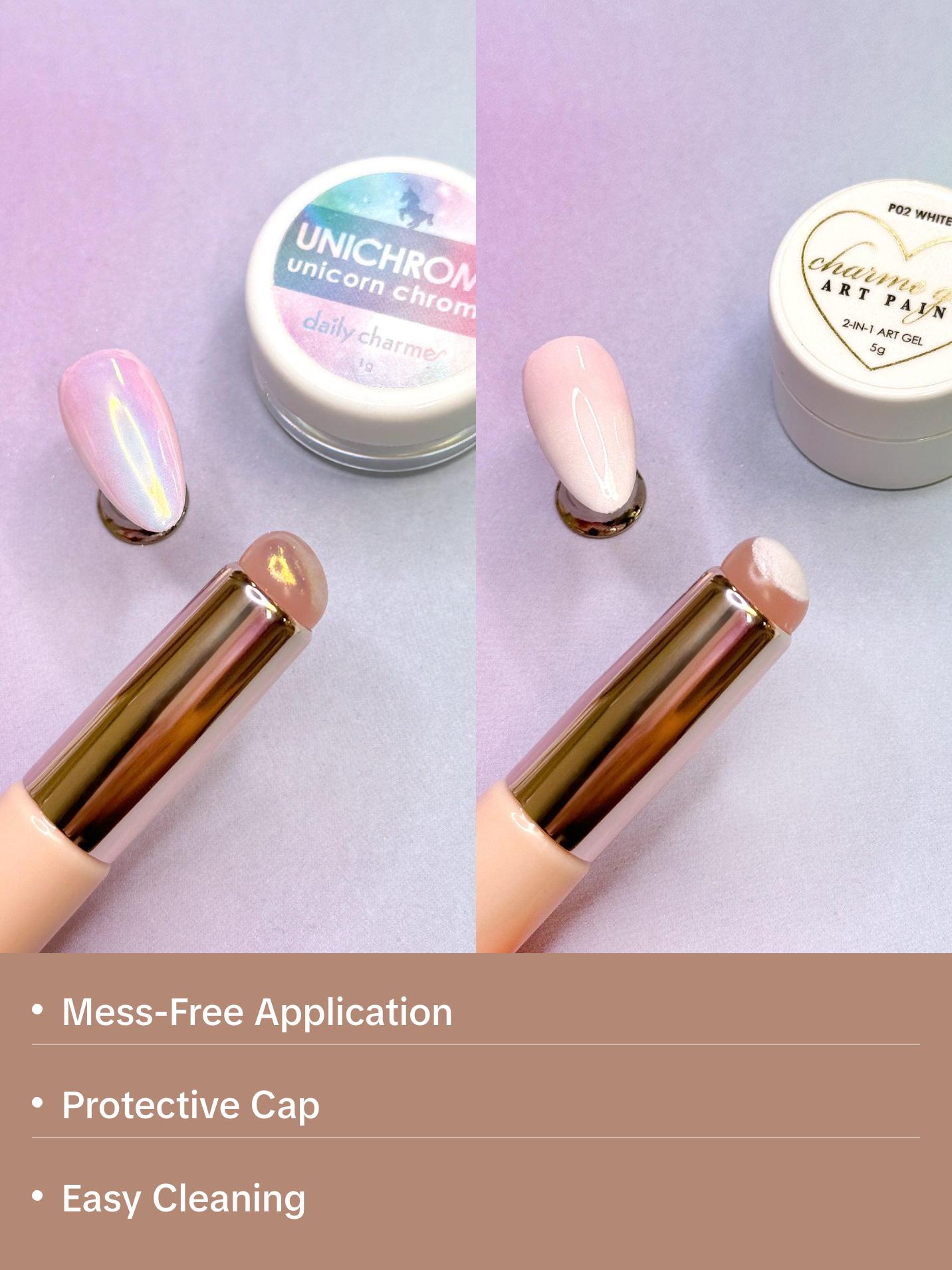 Pink Soft Silicone Nail Art Applicator