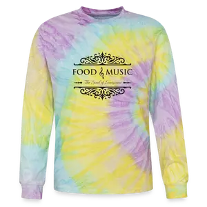 Food & Music Tie Dye Long Sleeve T-shirt