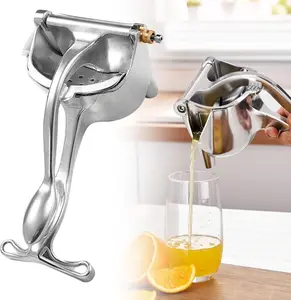 Hand Juicer Squeezer - Aluminum Lemon Squeezer for Effortless Juice Extraction - Manual Hand Press Juicer for Lemon, Orange, Lime, Grapefruit & Pomegranate, Durable Ergonomic Handle, Easy Clean Design