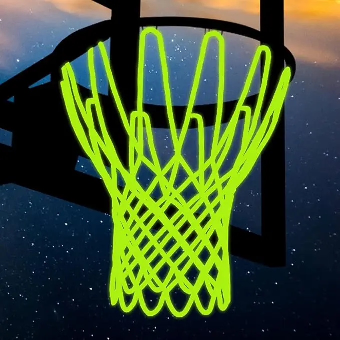 Glow Basketball Net, Nightlight Basketball Net Luminous Outdoor Portable port Nylon