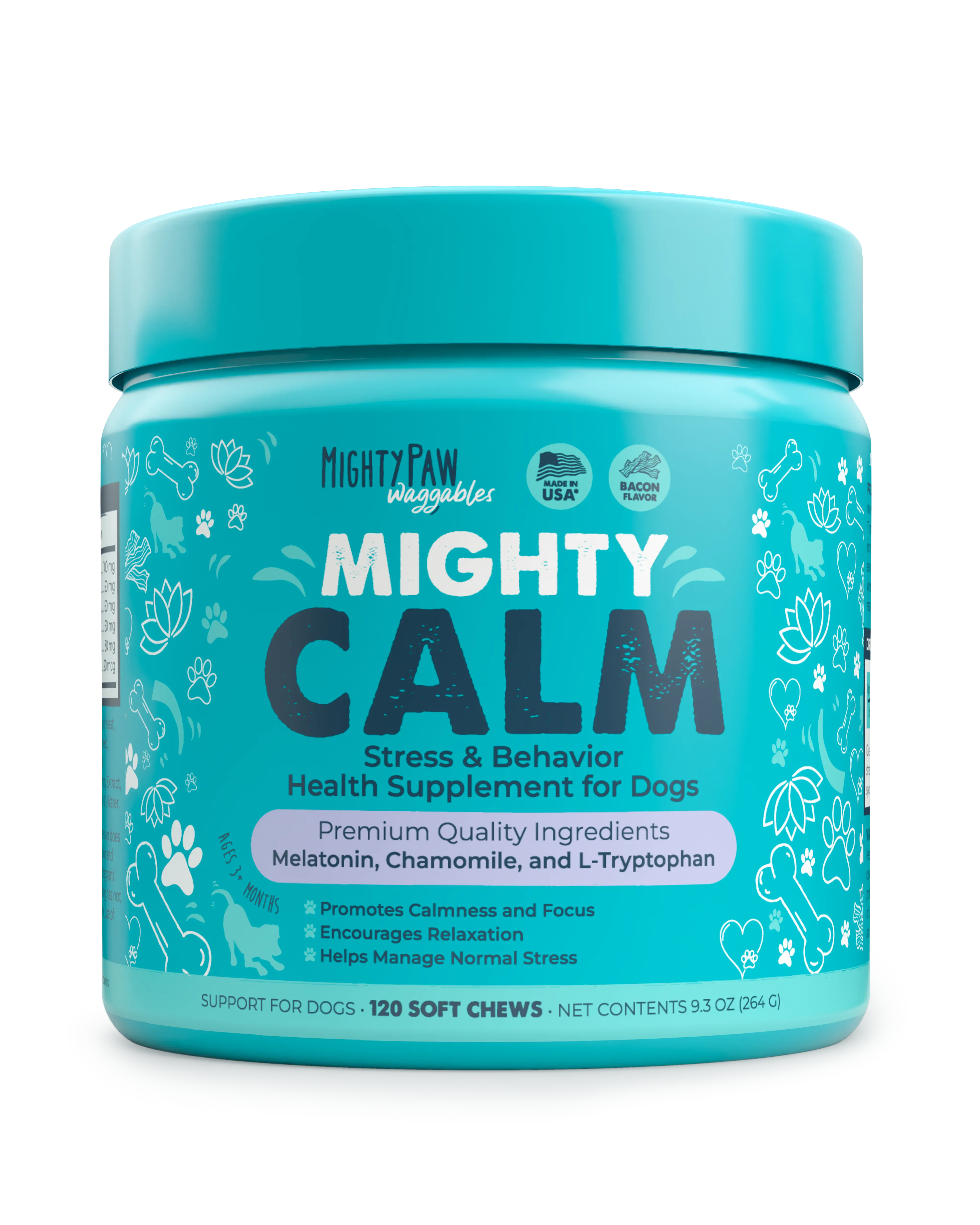 Mighty Calm Chews for Dogs: Soothing Stress and Calming Support in Every Bite /  Supplements