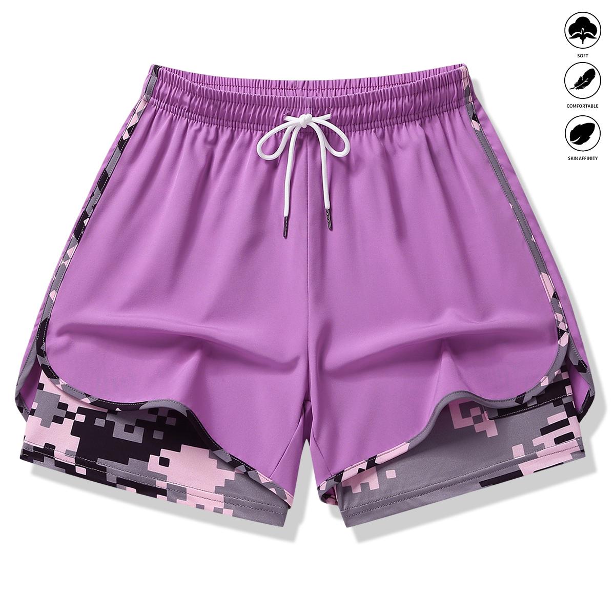 Women’s casual athletic shorts with built-in liner, drawstring, elastic waistband; suitable for outdoor sports, fitness, running, and casual wear; women’s shorts, athletic shorts, womenswear Women’s casual athletic shorts with built-in liner, drawstring, elastic waistband; suitable for outdoor sports, fitness, running, and casual wear; women’s shorts, athletic shorts, womenswear