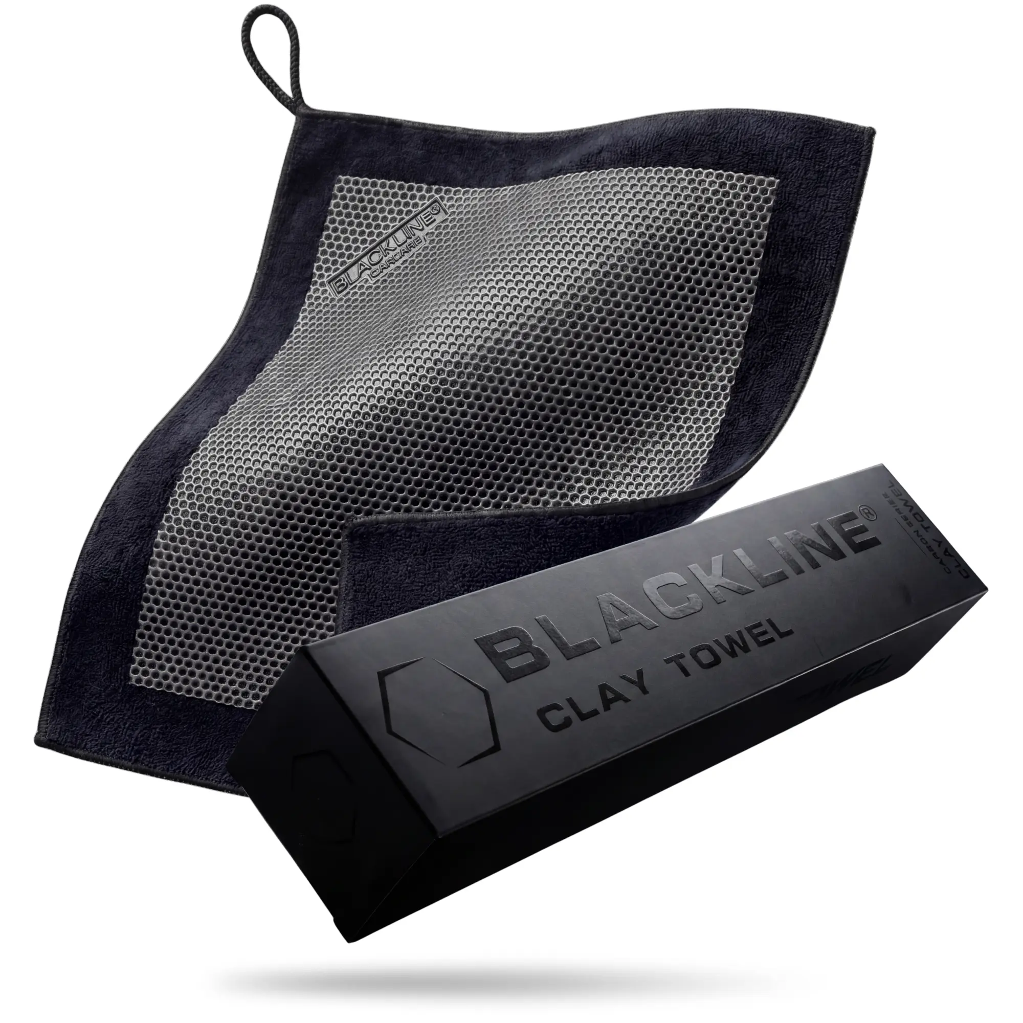BLACKLINE Car Clay Towel - 12x12 in Brushed Microfiber Cloth, Car Detailing Supplies, Auto Cleaning Tools with Clay-Bar Effect in Towel Format for Paint & Glass Decontamination, Fast 12" Coverage