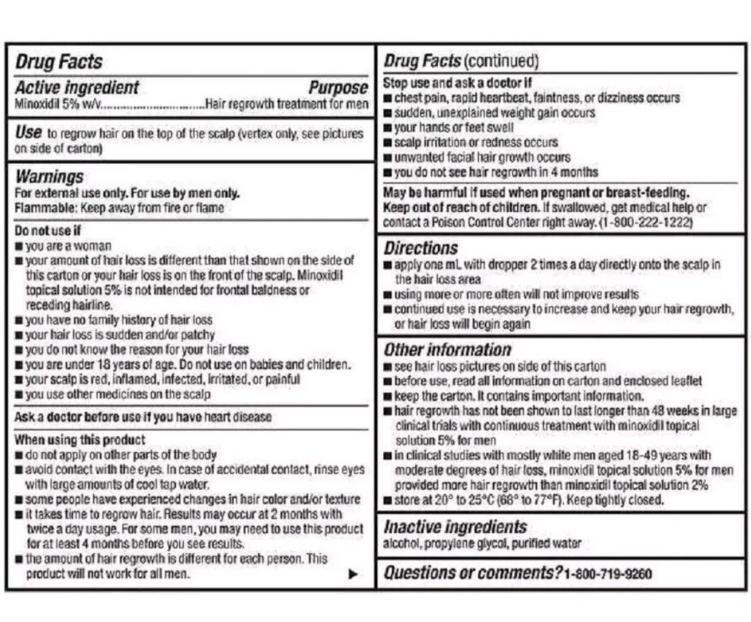 Kirkland Minoxidil 5% Hair Growth Solution - Universal for Men & Women | 3-Month Supply | Targets Pattern Baldness & Thinning at the Root