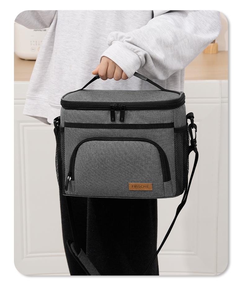 Insulated Lunch Bag for Women Men Reusable Lunch Box for Office Picnic Hiking Beach Leakproof Cooler Tote Bag Organizer with Adjustable Shoulder Strap for Adults