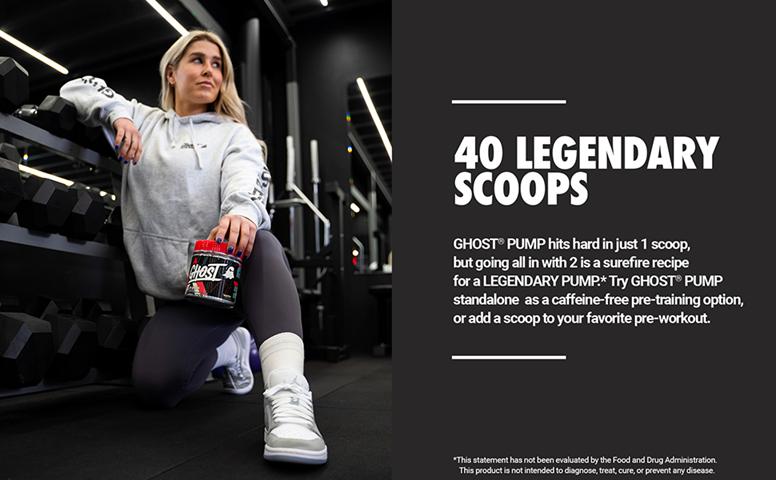 GHOST Pump Nitric Oxide Powder - 40 Servings - Sugar & Stim-Free Pre-Workout Supplements- L-Citrulline, Arginine Nitrate & L-Glutathione - Soy Free