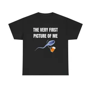 Firstever Unisex Heavy Cotton TShirt Featuring Beer Sperm and Bar Humor Ideal Gift for Men and Women