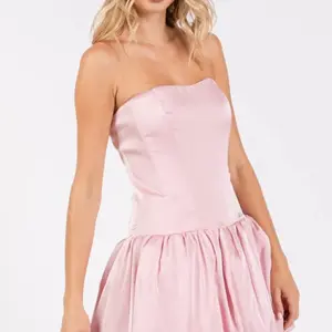 Satin Laced Back Balloon  Dress
