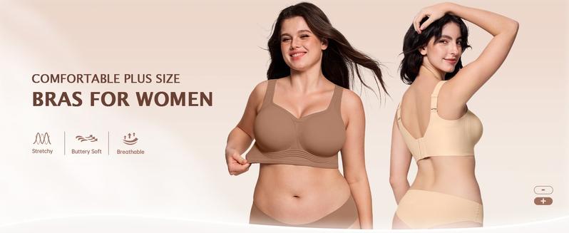 Women Jelly Bras Wirefree Full Coverage No Underwire Everyday Bras Comfortable Wireless Padded Tshirt Bra