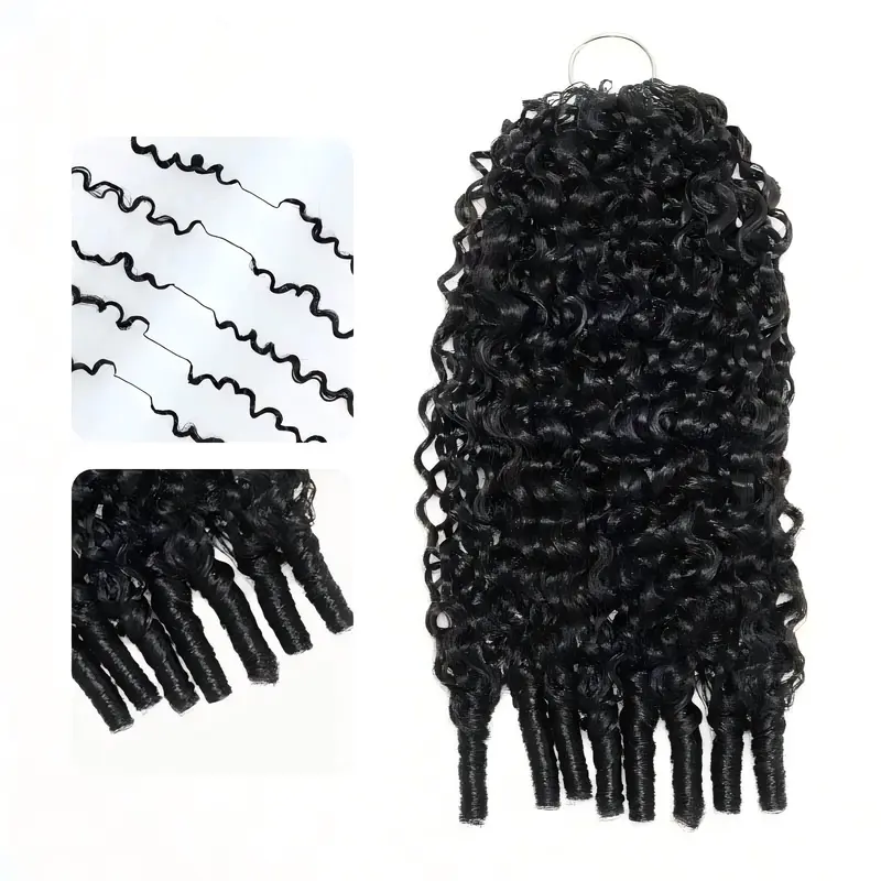 【Slash Prices】Tahikie Deep Wave Crochet Human Hair For Miracle Knots Human Hair Feather Water Wave Curly Wave Crochet Human Hair For Miracle Knots Pre-Separated 50g/Pack Recommended #TiktokShopSpringGlowUp #RefreshedLook #SummerWins #DealsForYouDays