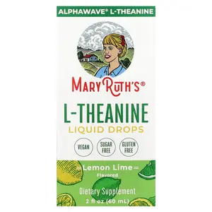 MaryRuth's L-Theanine Liquid Drops, Lemon Lime, 2 fl oz (60 ml)