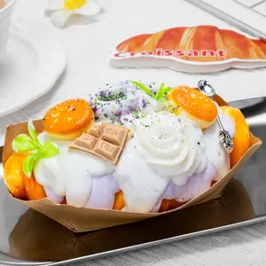 Cream Boat Delight Squishy Toy – Handmade Silicone Stress Relief Squeeze Toy (Not Edible)