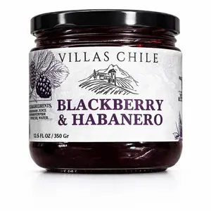 Gourmet BlackBerry Habanero Jam - Sweet and Spicy for Charcuterie Bagels Cheese and More