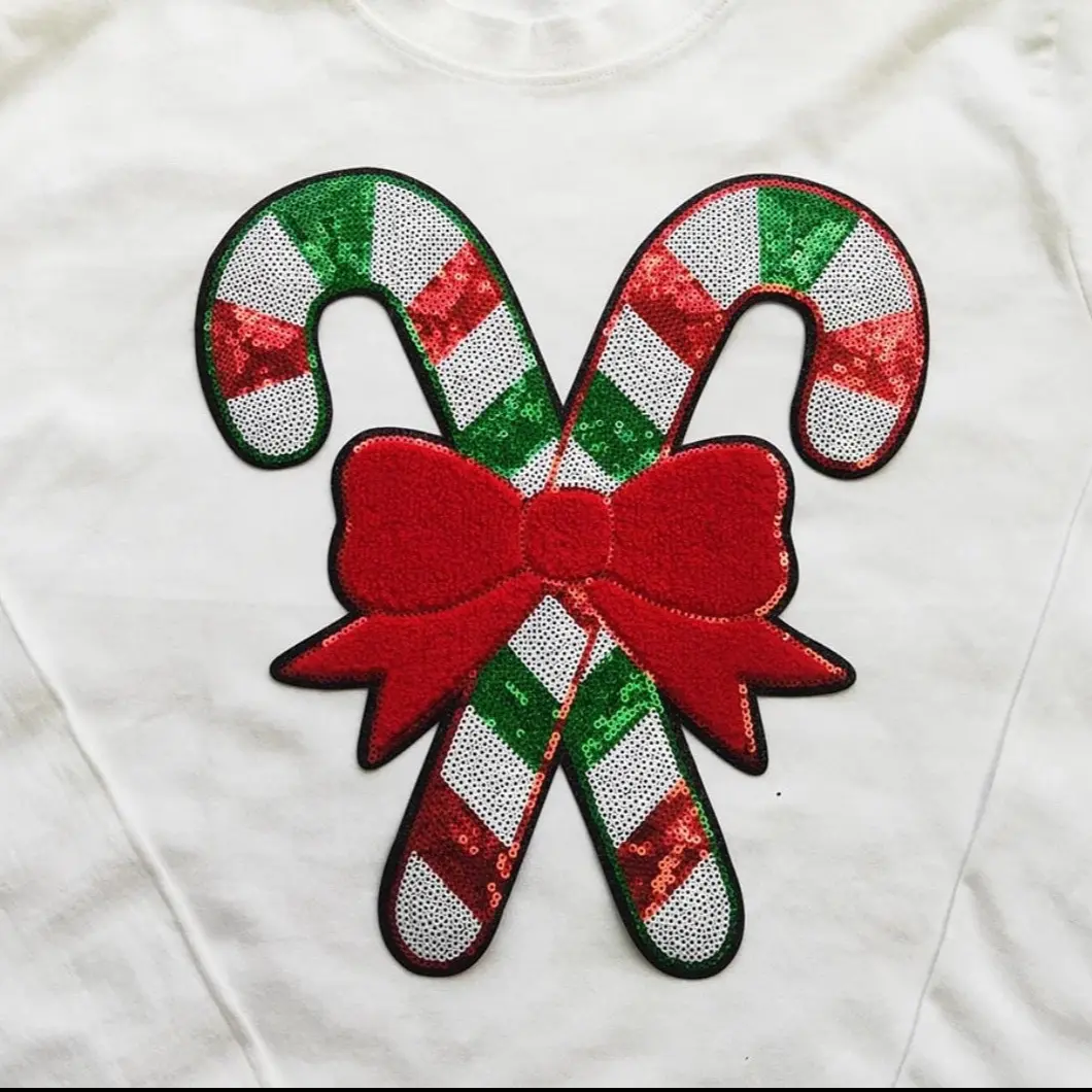 Sequins and Chenille Candy Can Iron On Patch for Clothes