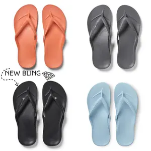 Archie's Wedge Supportive Thong Flip Flops - Lightweight and Comfortable Sandals for Men