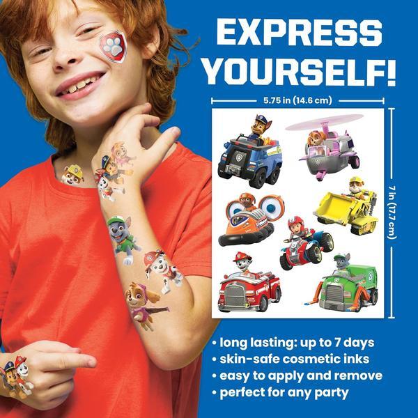 Temporary Tattoos for Kids – 50 Pack Made in USA with Certified Safe Ink, Bulk Birthday Party Favors & Temporary Tattoo Stickers for Boys & Girls