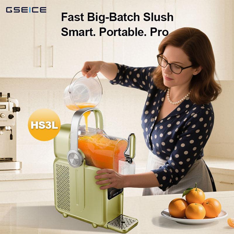 GSEICE 3L Slushy Machine Big Capacity for Easy Slushie Multi-Preset Soft Serve Slushie Machine Automatic Professional Frozen Drink Maker Slushie machine Slush Machine for Sale