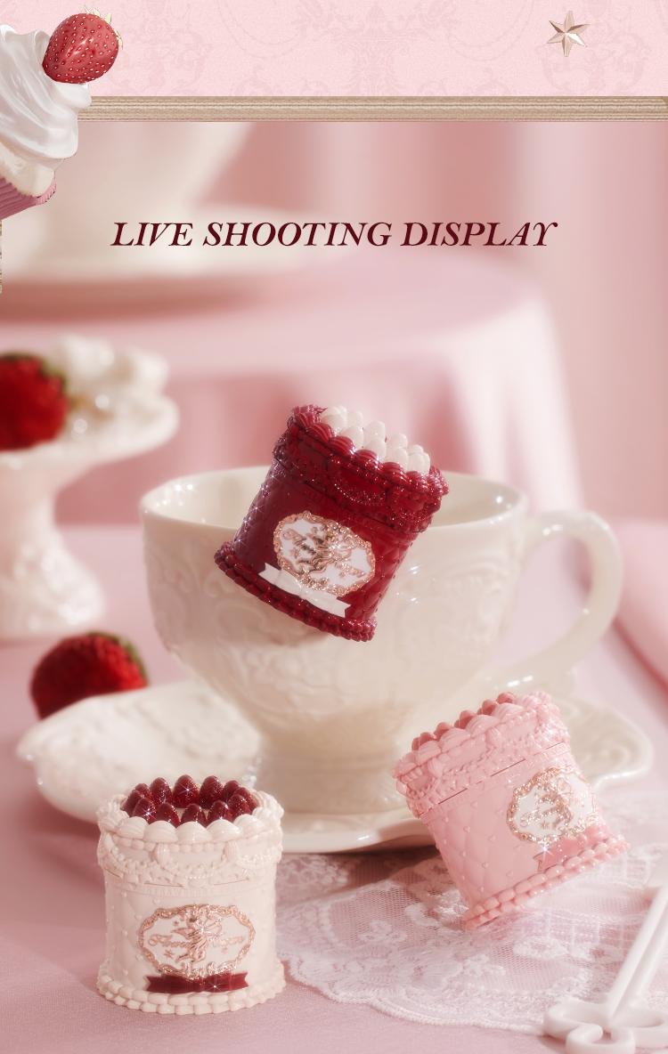 Flower Knows Strawberry Cupid Collection Cake Lip Cream, Smooth Matte Lip Cream, Long Lasting, Non-Stick Cup Lip Clay, Smudge Proof, High Pigment, Moisturizing, Summer Makeup Gift, Makeup Beauty Cosmetics