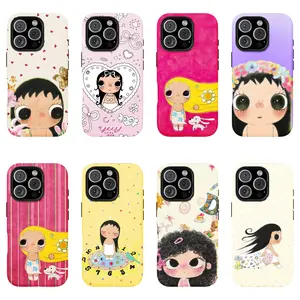 8 Styles Dreamy yuyy INS Glittering Big Eyes Comic Girl Phone Case for iPhone