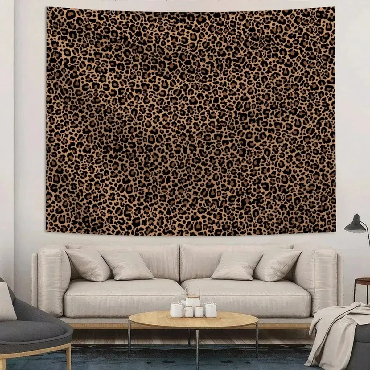 Leopard Print Decorative Wall Hanging Tapestry, Lightweight Dopamine Art Backdrop Prop, Leopard Room Decor for Living Room, College Dorm tiktokshopbacktoschool