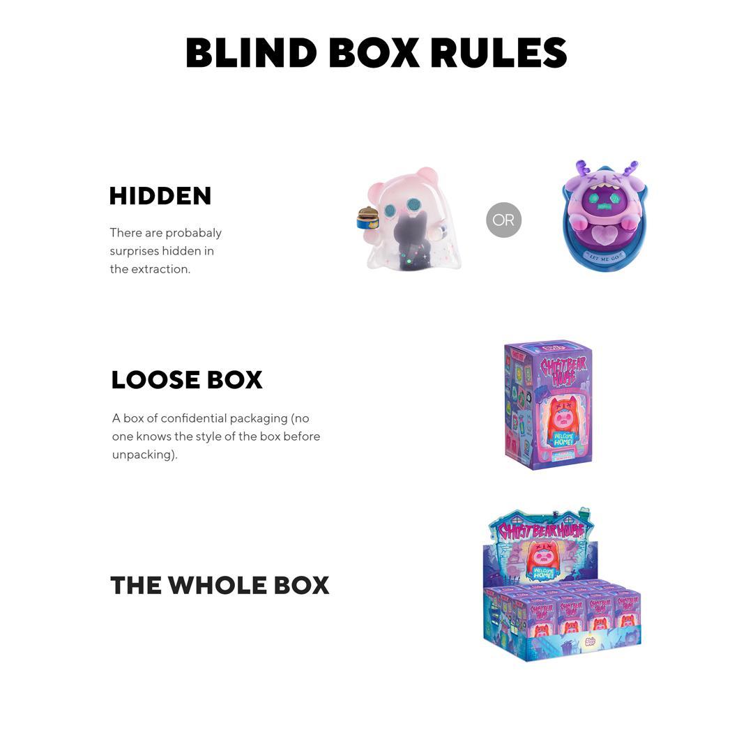 [FINDING UNICORN] 【Live Unboxing】ShinWoo Ghost Bear House Series Blind Box Cute Figures Desktop Ornament Collectible Toys Birthday Gifts HPK7ACZTKA