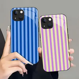 Cute Preppy Striped Pastel Candy-Color Summer Aesthetic Phone Case for iPhone 13 mini—975