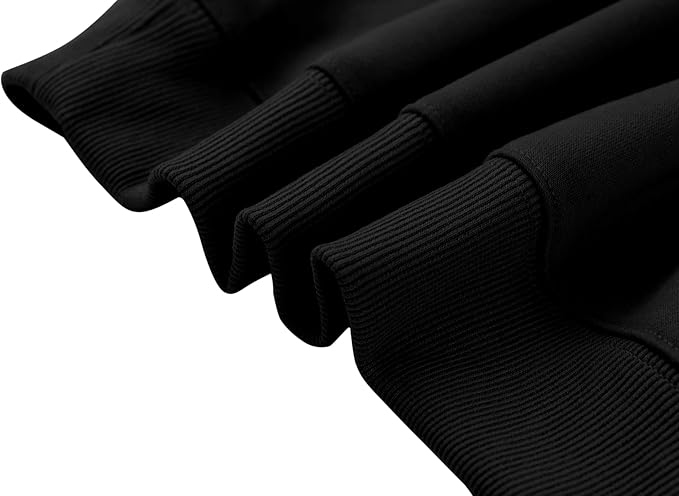 180g[100%cotton]Casual Vintage Rooster Hoodie in Black Cotton with Red and Blue Stripes Ideal for Sports Parties and Outdoor Adventures