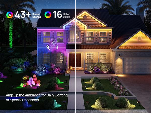 [Valentine’s Day Decor] Linkind Smart Solar Spotlight Outdoor APP Control Color Changing IP67 Waterproof Landscape Lighting for Yard Garden Pathway Valentine’s Day Decor