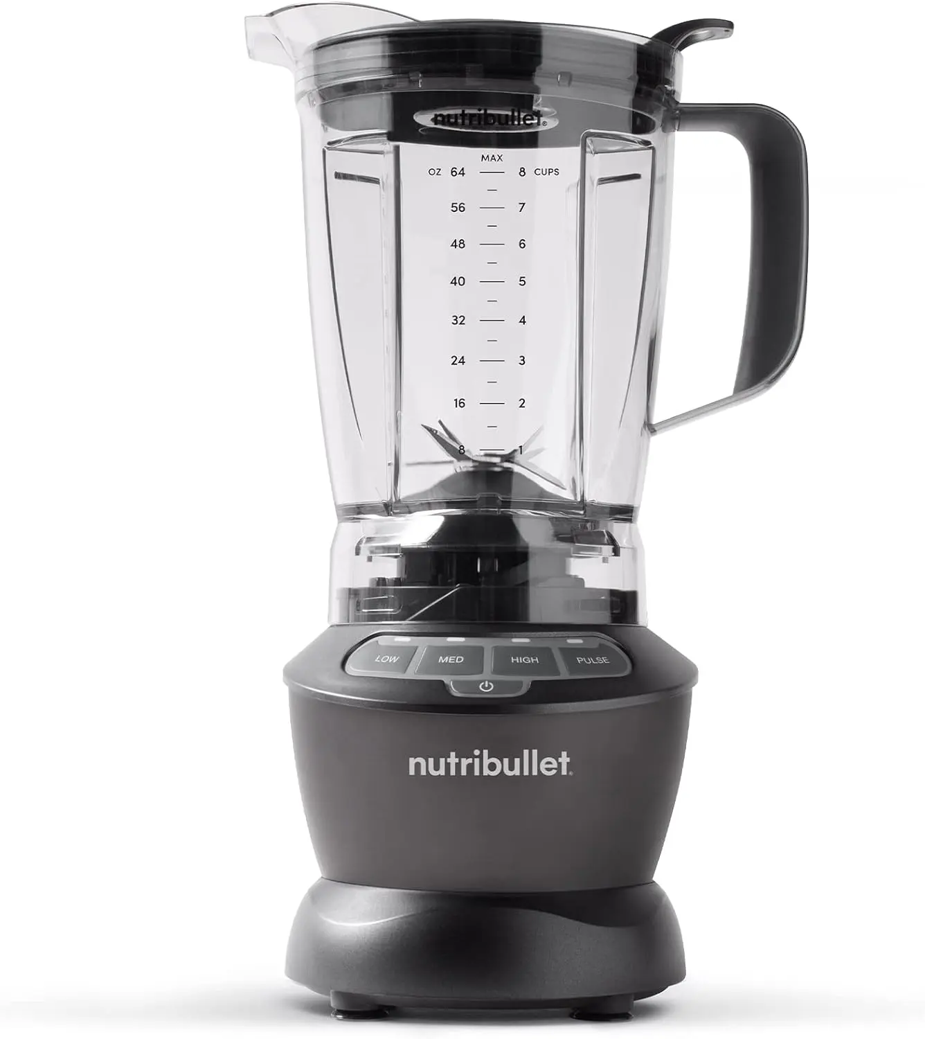 Nutribullet Countertop Blender for Shakes, Smoothies, Food Prep, and Frozen Blending, 64 Ounces, 1200 Watt, Dark Gray NBF50400 nutribullet