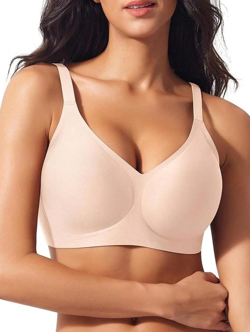 FZ-1/2PCS EssElegance Wirefree Bras for Women Full Coverage No Underwire Everyday Bras Comfortable Wireless Padded Jelly Bras