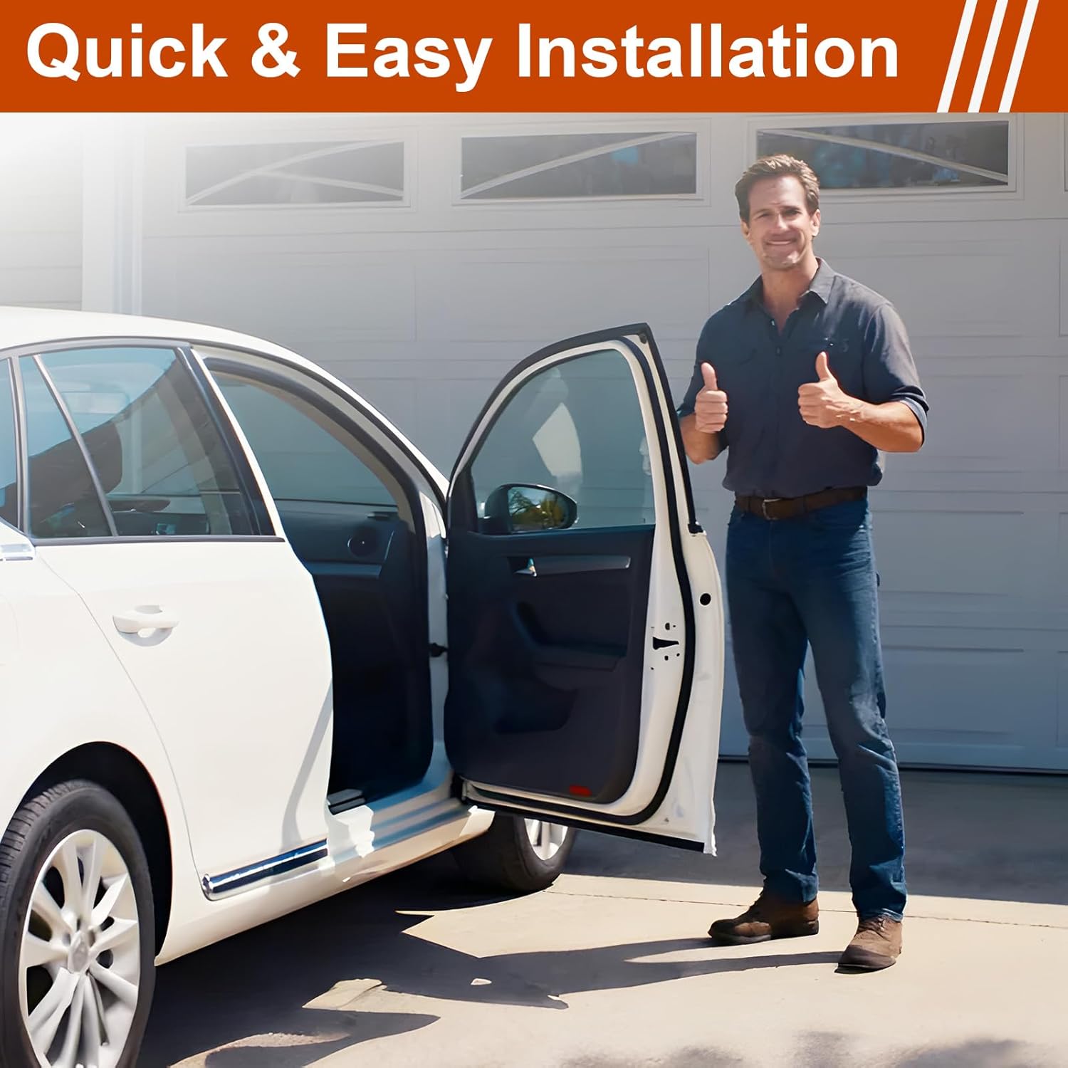 52.5 Ft Car Door Seal Strip Universal Self Adhesive Automotive Weather Stripping, Double Layer 5-Hole Car Door Soundproofing Strip, Rubber Seal Strip for Cars Trucks SUVs RVs Hood Cover