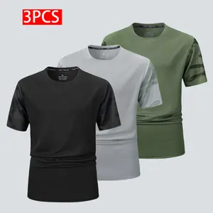 Summer Camouflage Short-Sleeve 3-Pack Casual Sports T-Shirts