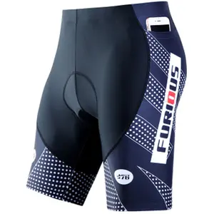 Furious Men's Silicone-Lined Cycling Shorts Trendy Prints Quick-Dry Breathable Stretch Fit UPF 50+ Sun Protection Multiple
