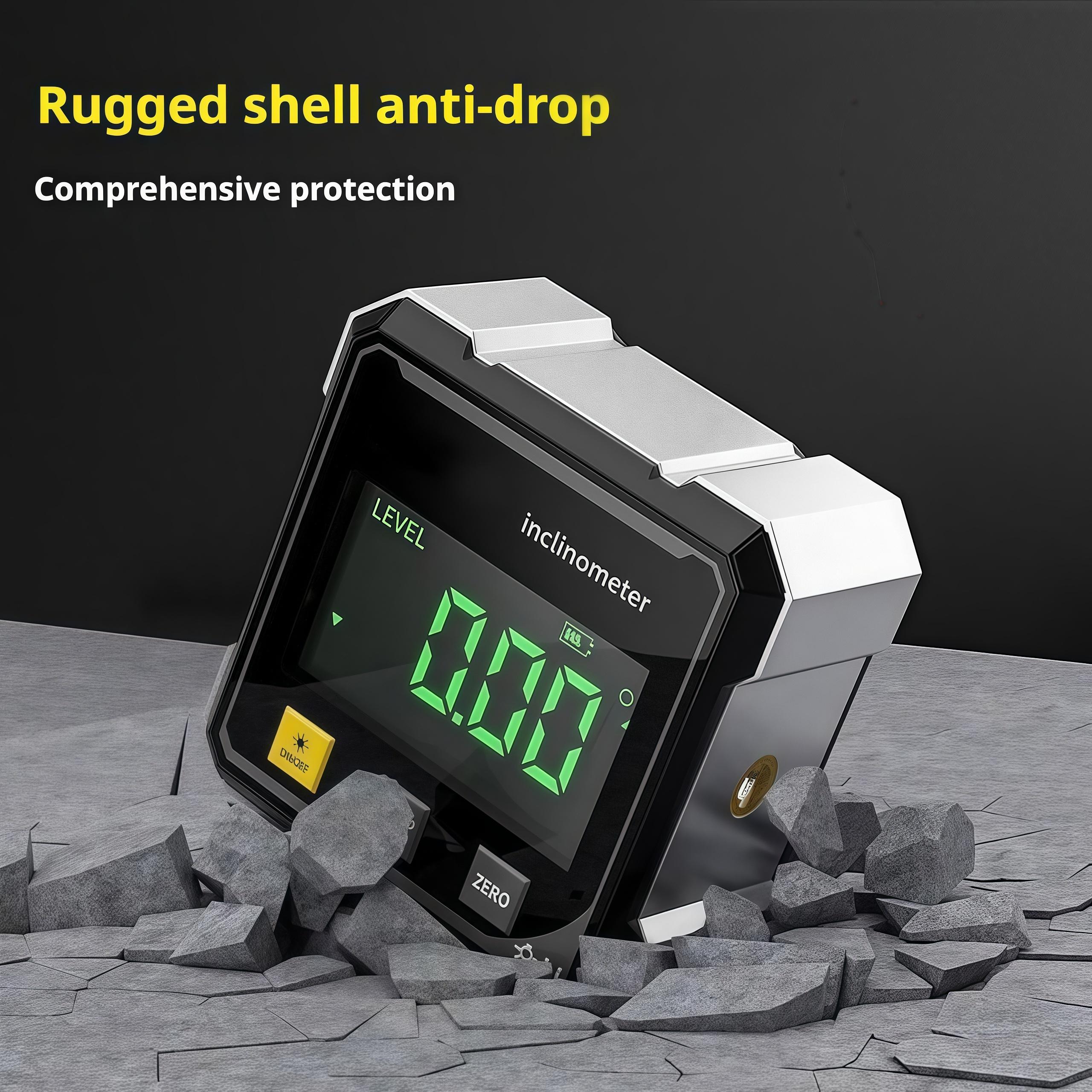 Magnetic Digital Angle Finder with Dual Laser Guide & 360° Magnetic Attachment Rechargeable Angle Meter for Woodworking Construction and Machinery Magnetic Digital Angle Finder with Dual Laser Guide & 360° Magnetic Attachment Rechargeable Angle Meter for Woodworking Construction and Machinery