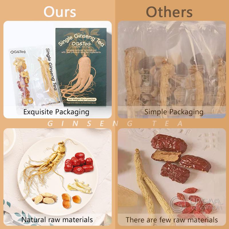 Energy Boost Tea 5 Cartons Ginseng Tea 11g-Carton With Ginseng, Red Dates, Bamboo, Longan Energy Boost Tea 5 Cartons Ginseng Tea 11g-Carton With Ginseng, Red Dates, Bamboo, Longan