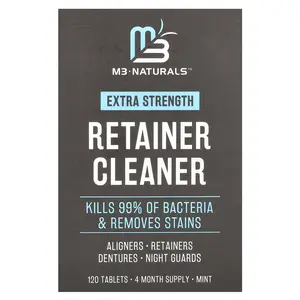 M3 Retainer Cleaner, Mint, 120 Tablets M3 Retainer Cleaner, Mint, 120 Tablets